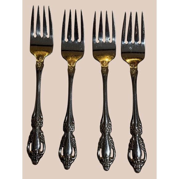 Oneida Distinction Deluxe Raphael Stainless Steel Flatware Set Of Four 5-Piece P - Picture 6 of 6